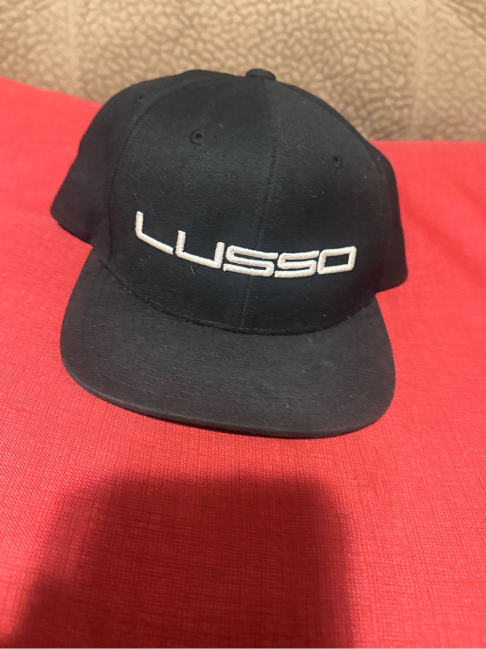 Lusso Black Embroidered Baseball Cap